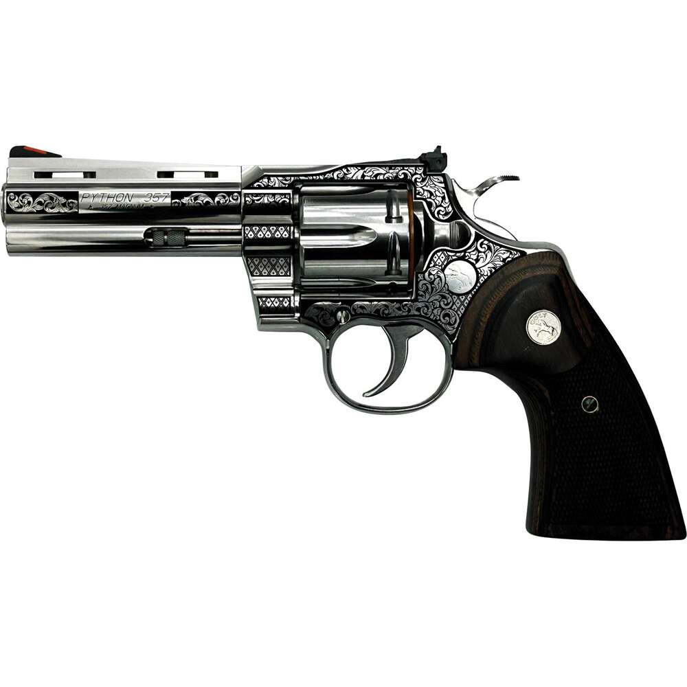 Handguns Colts Manufacturing Ready Series 357Magnum|38Special Colt Python .357 MAG 4.25in Brl Stainless Filigree Frame and Barrel • Model: Ready Series